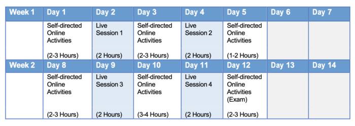 course structure and time commitment